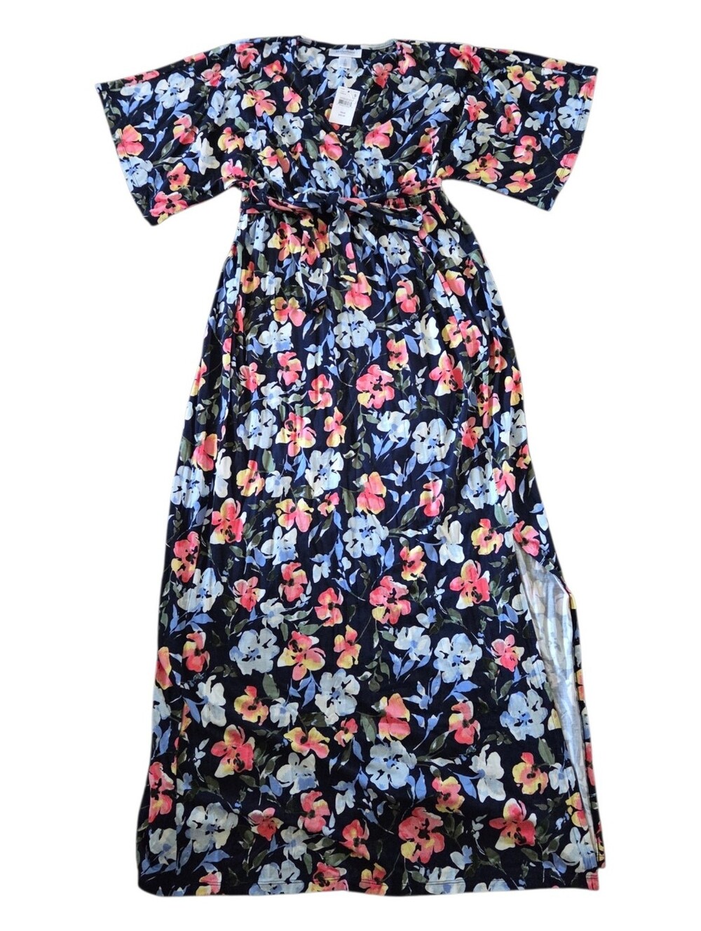 Motherhood Maternity, Navy, Vneckline, Flowy, Maxi Dress. Size Small